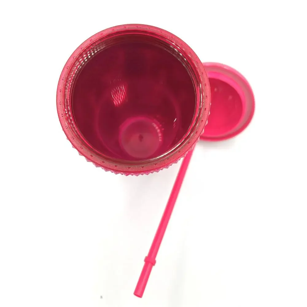 Starbucks 2025 Iridescent Pink Domed Studded 24oz Venti Cold Cup Tumbler NEW